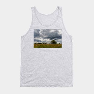 Stormy cloudscape over meadow Tank Top